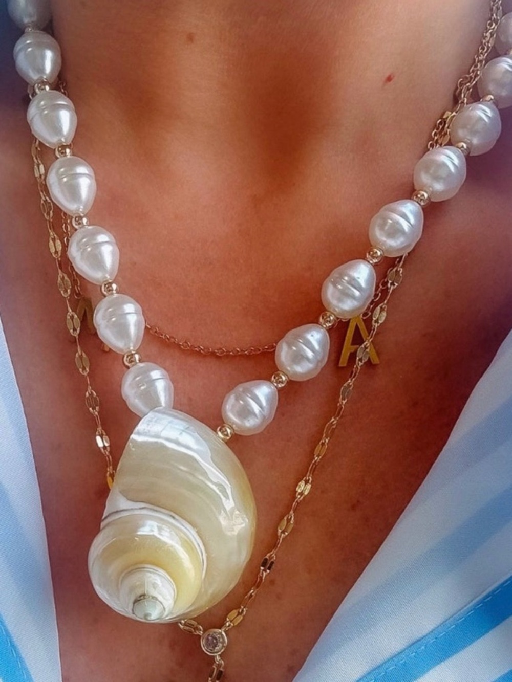 NWT Treasure Jewels By the Sea Beaded Necklace
